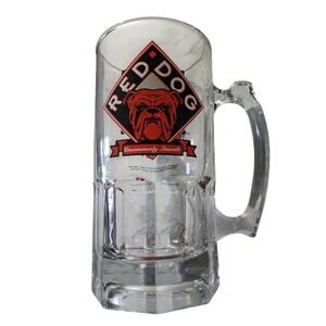 1997 Red Dog Old English Bulldog Heavy Beer Stein 32oz Mug
